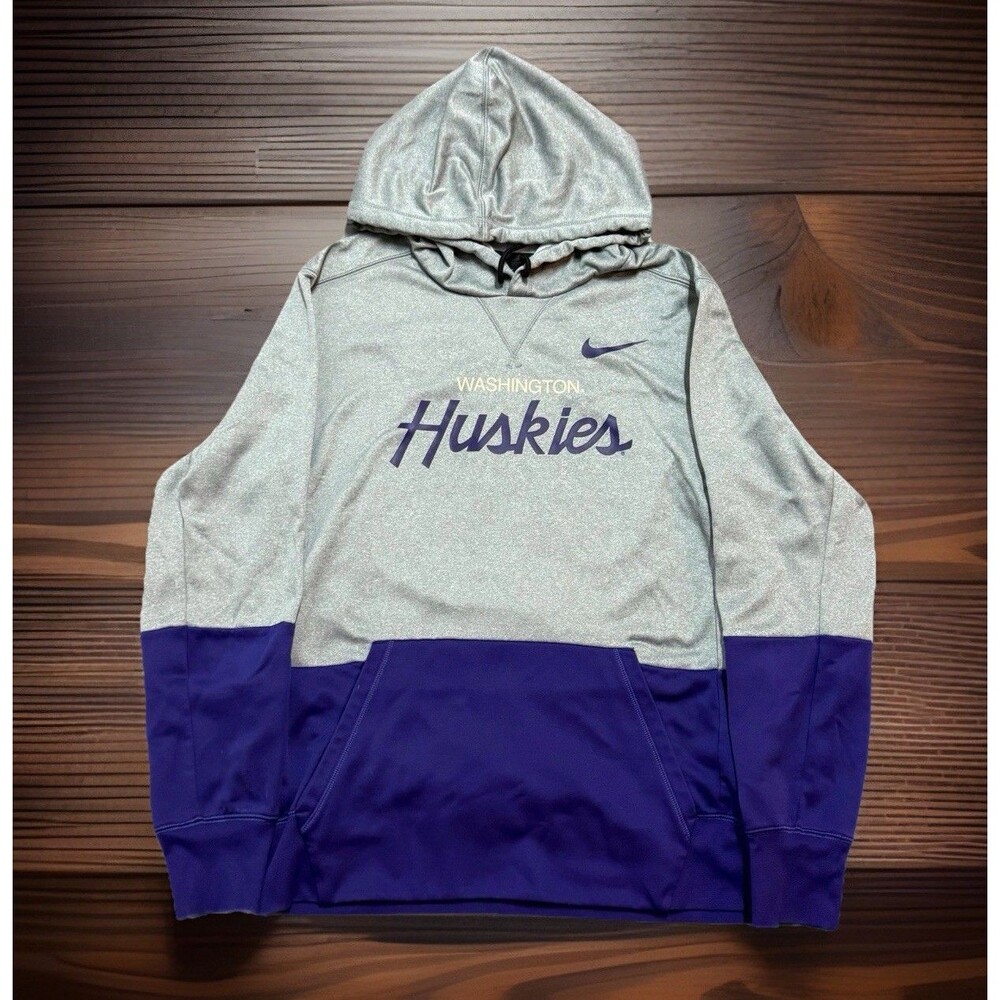 University Of Washington Huskies Hoodie Nike Gray & Purple Men’s Size Medium